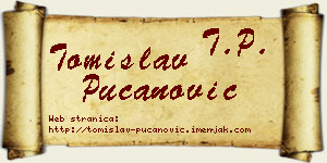 Tomislav Pucanović vizit kartica